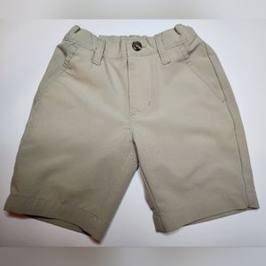 Boys Khaki Flat Front Uniform Shorts